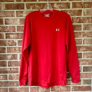 Under Armour men’s red “coldgear” long sleeve athletic shirt Size Medium